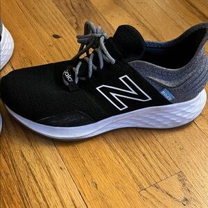 New Balance Kids Black and Gray Athletic Sneakers